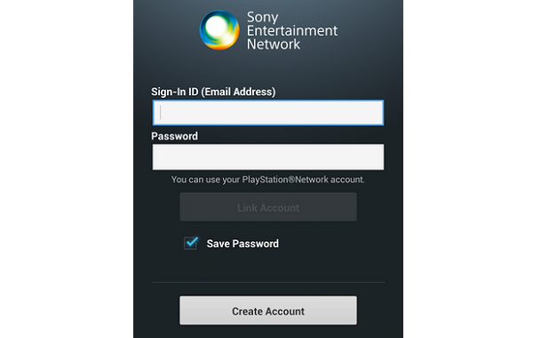 Sony Account manager log in Lollipop