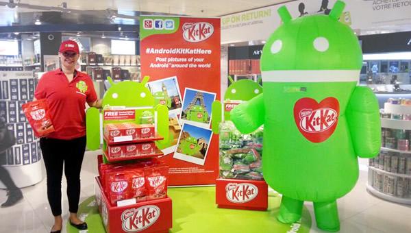 Android KitKat here promotion 