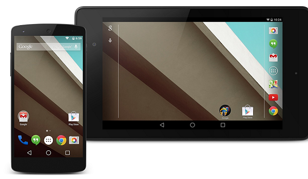 Android L Nexus 5 Nexus 7