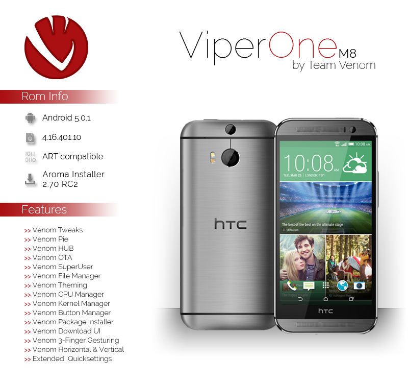 HTC One M8 Viper ROM