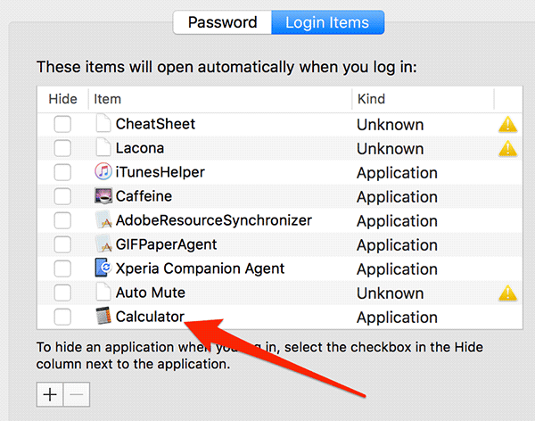 how to remove applications from mac startup
