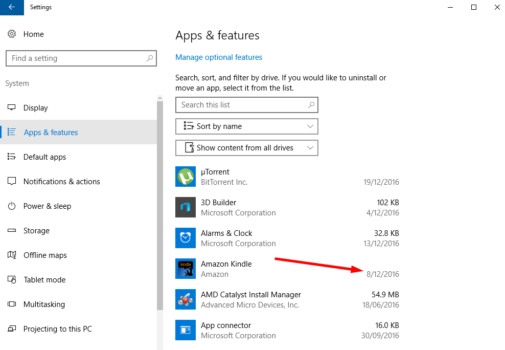 Check Installation Date of Apps and Programs in Windows 10
