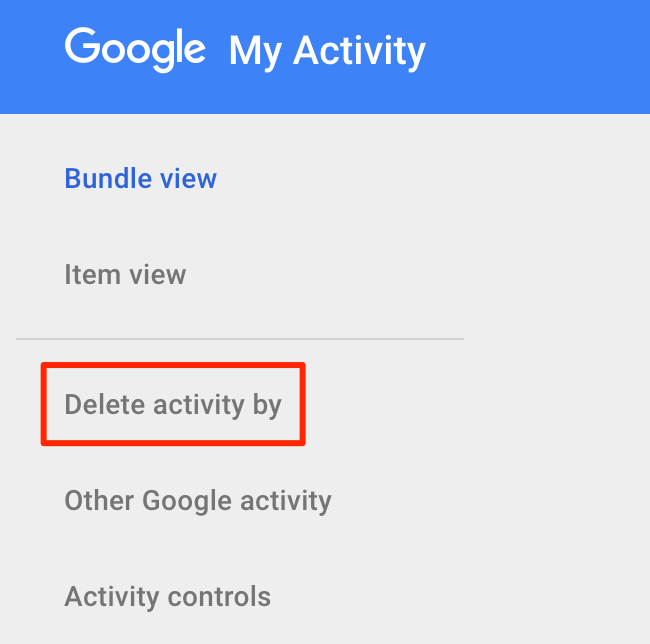 google history delete all my activity