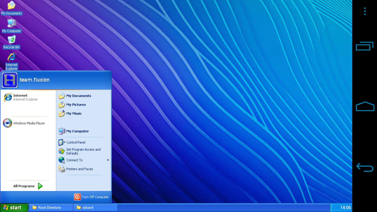 android windows xp launcher