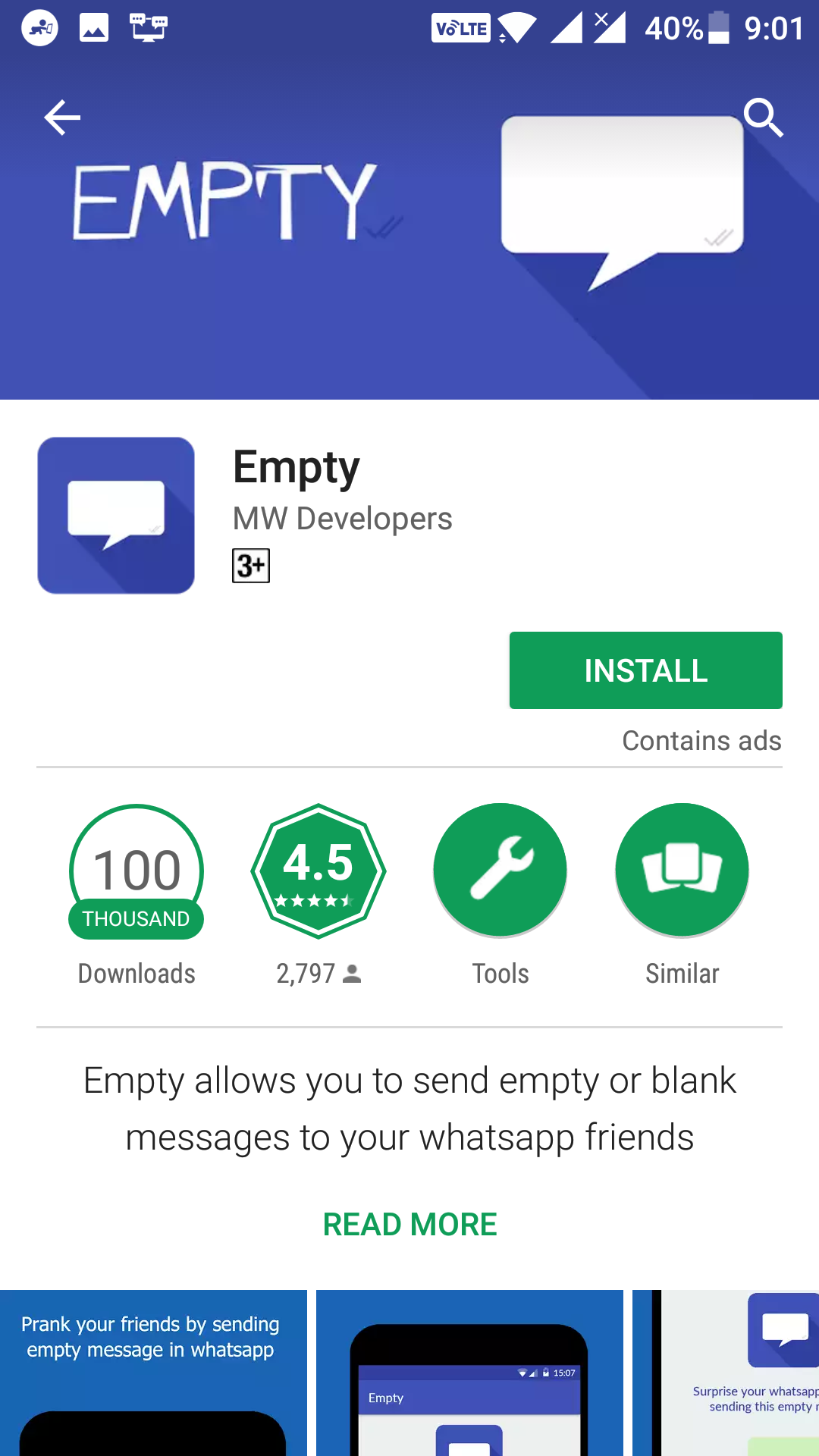 empty-message-install