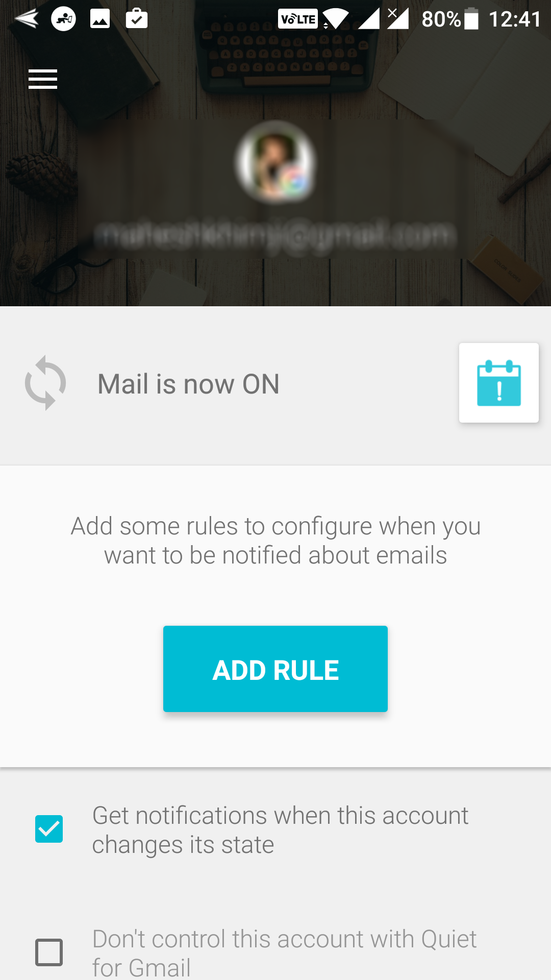 quiet-emails-add-rule