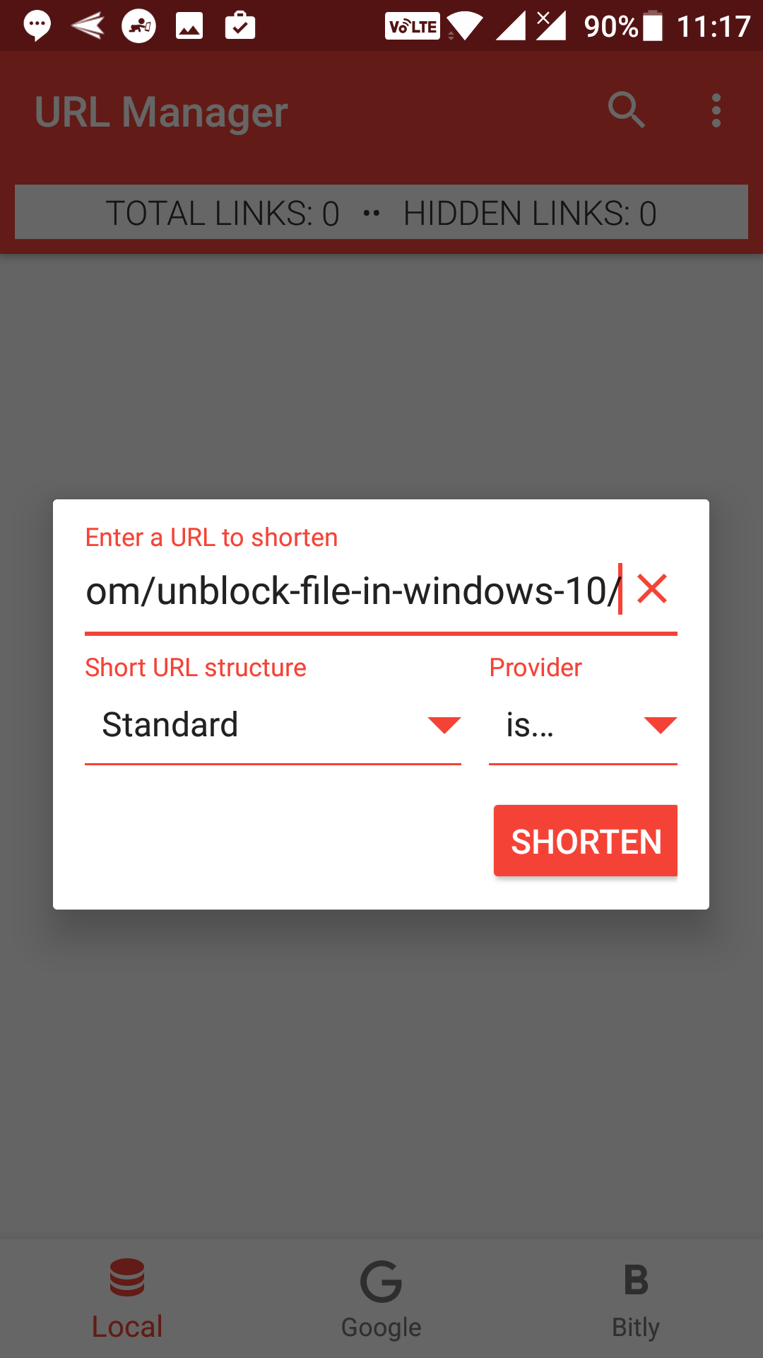 How to Create and Share Short URLs on Android
