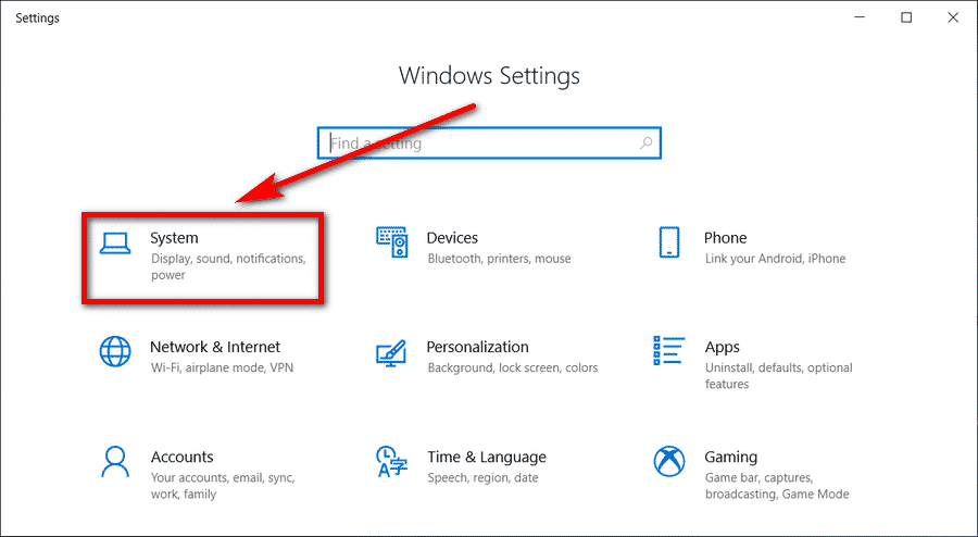 Open Settings Menu In Windows 10