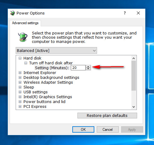 Turn Off Hard Disk After Idle In Windows 10 Consuming Tech