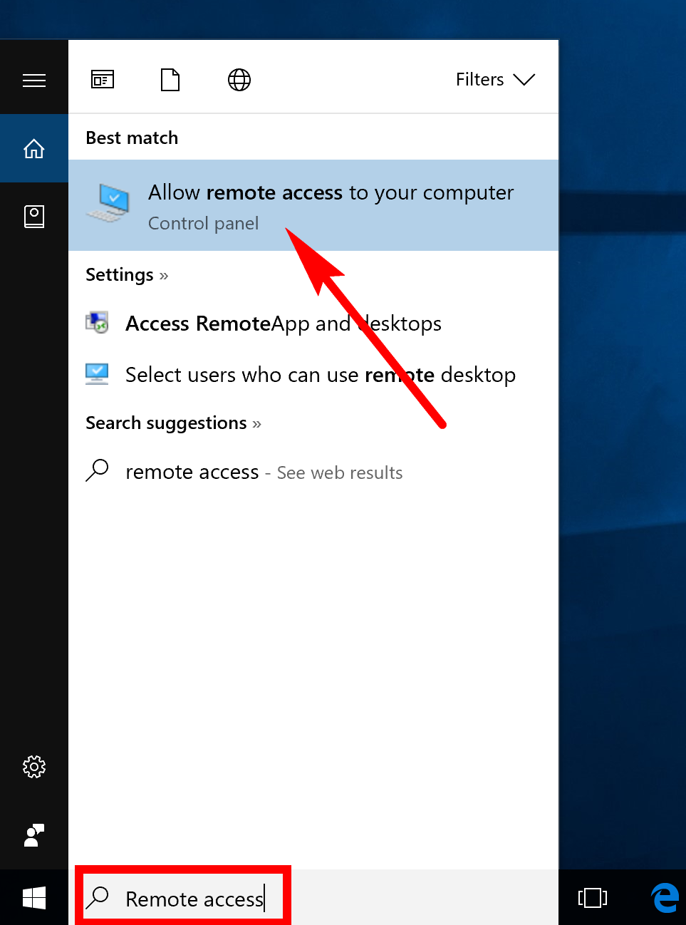 windows 10 enable remote mouse