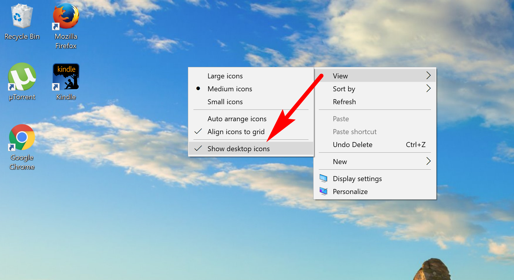 Hide Or Show Desktop Icons In Windows 10 Consumingtech
