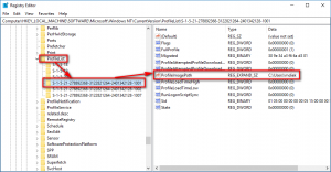 windows 10 profile list regedit