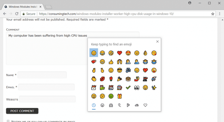 How to Enable Emoji Picker in Google Chrome