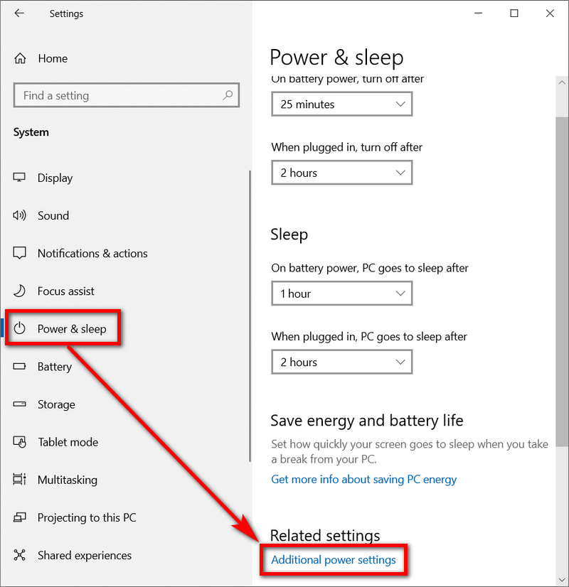 Power And Sleep Additional Power Settings Consumingtech 5639