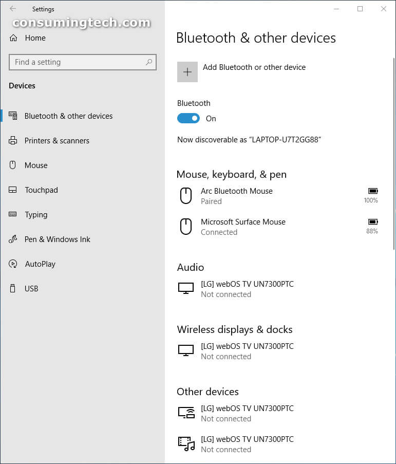 Windows 10 Settings: Devices