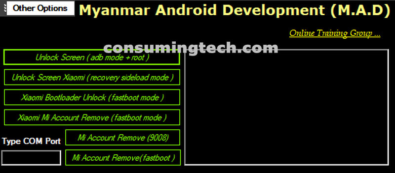 Myanmar Android Development Tool interface