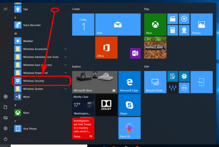 Open Windows Security In Windows 10 - Consuming Tech
