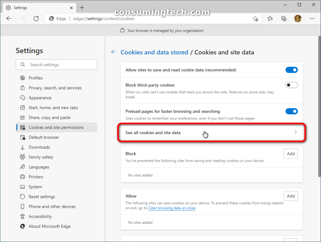How to Delete Cookies in Microsoft Edge in Windows 10 - ConsumingTech