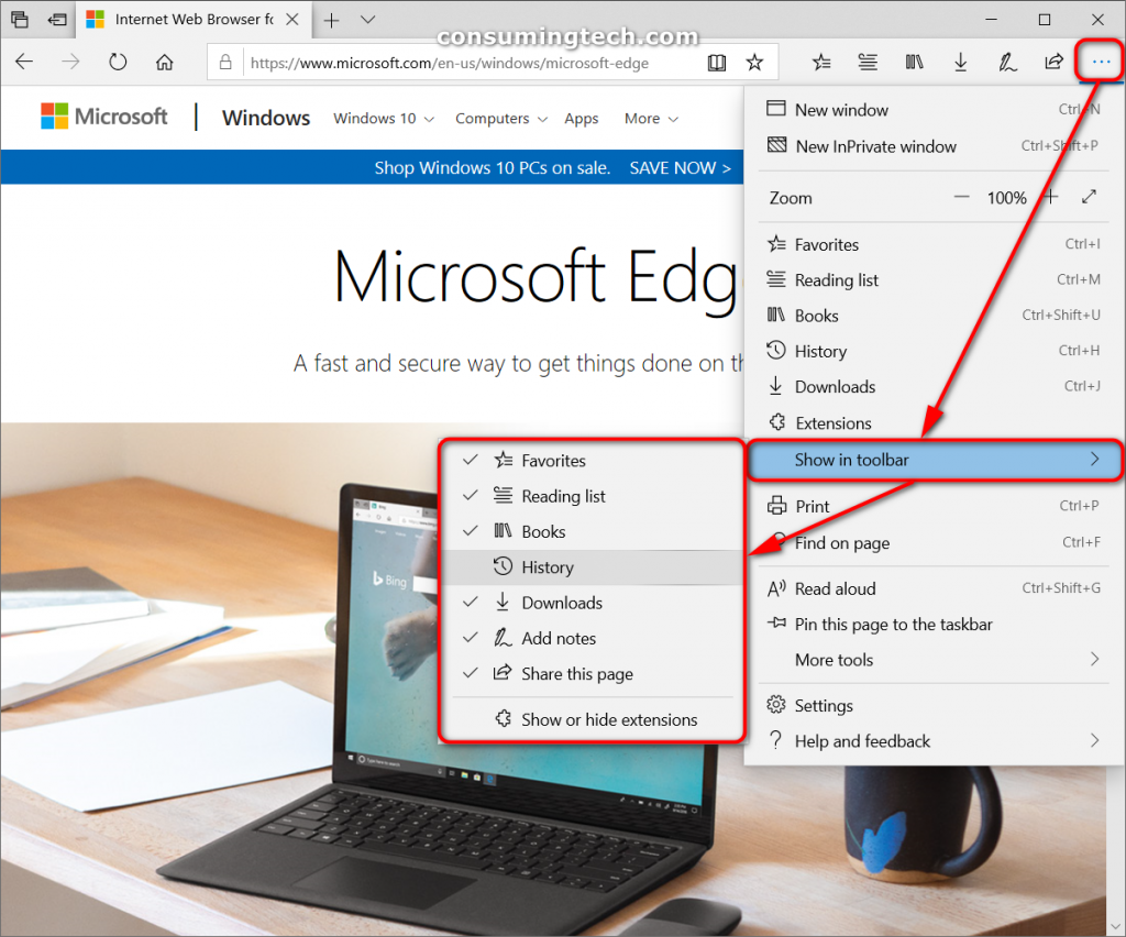 Edge Show In Toolbar Consumingtech 1194