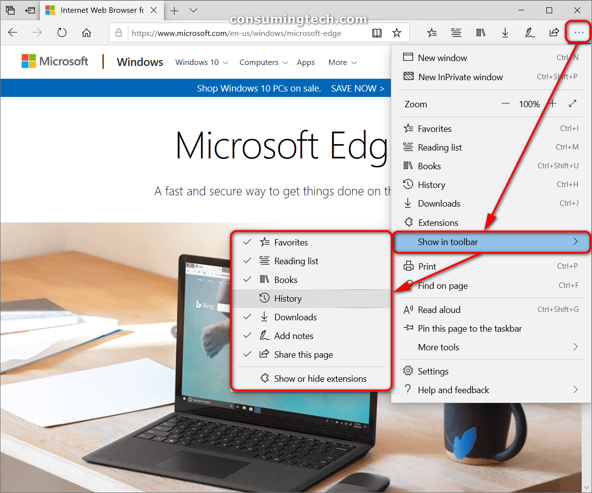 remove microsoft edge icon windows 10