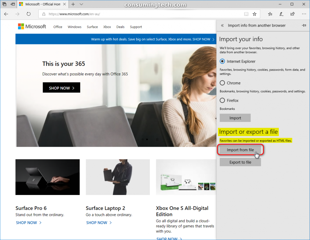 How to Import/Export Favorites (Bookmarks) in Microsoft Edge [Tutorial]