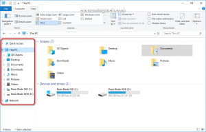 Show Hide Navigation Pane In File Explorer In Windows 10 