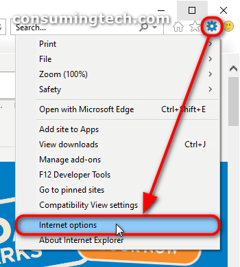 Internet Explorer 11 in Windows 10: Internet Options