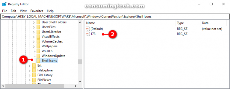 remove lock icon windows 10