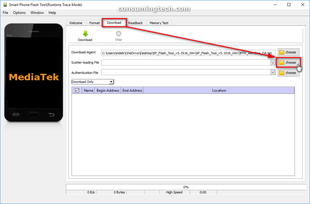 Scatter-loading file -- Choose