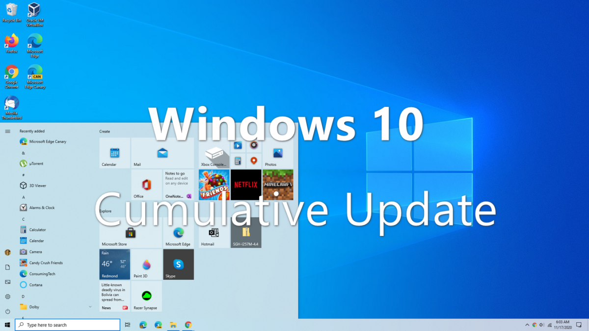 Cumulative update for windows 10 version next что это