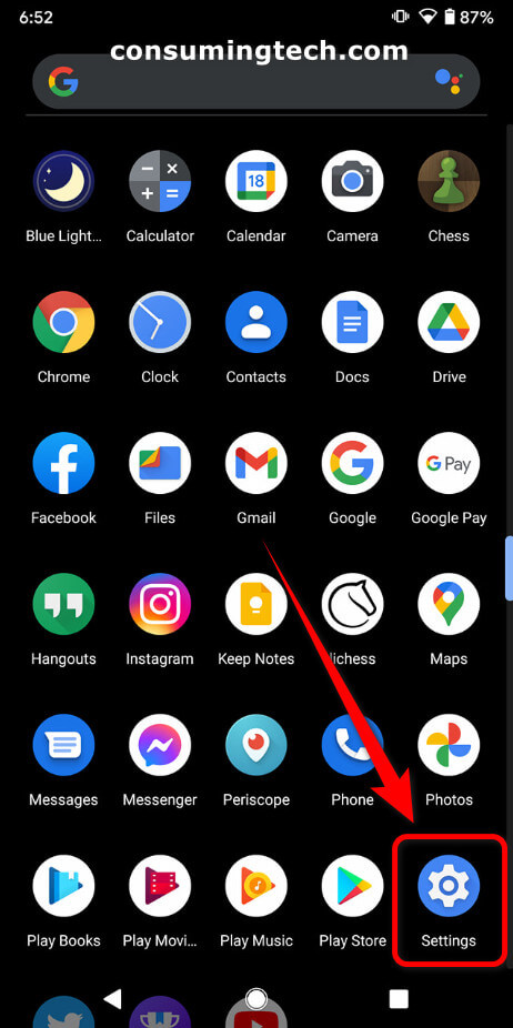 Android 11 Settings app