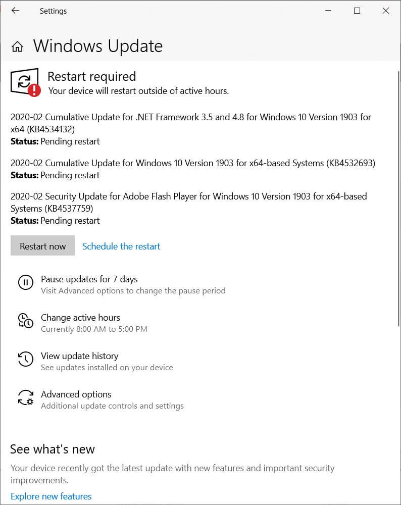 Windows 10 Version KB4532693