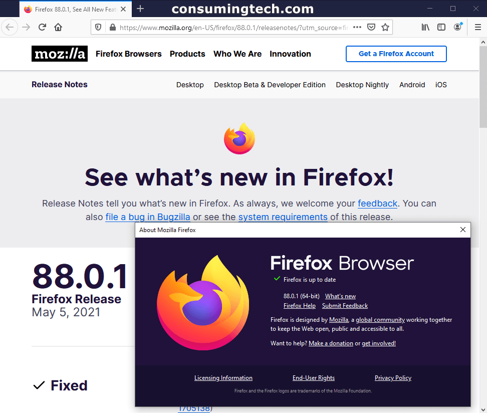 Firefox 88.0.1