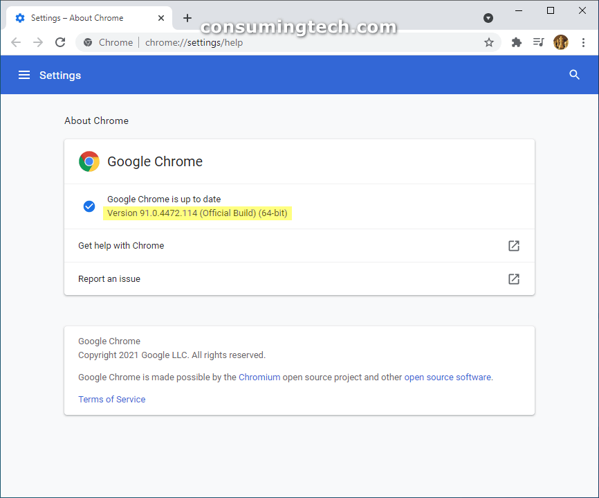 Chrome 91.0.4472.114