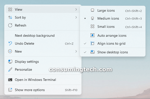 Windows 11 KB5004252 acrylic context menu