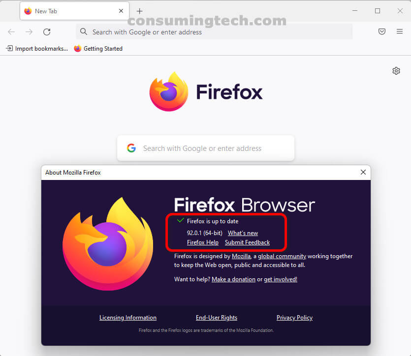 Firefox 92.0.1