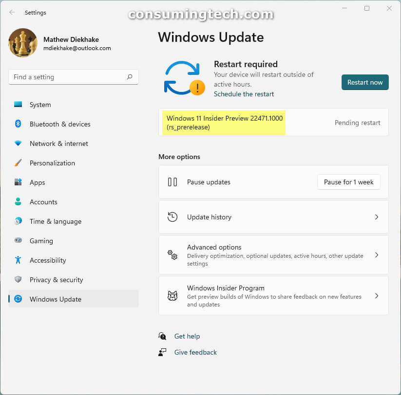 Windows 11 Insider Preview 22471.1000