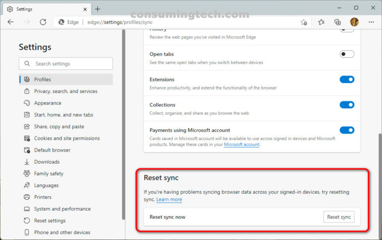 How to Turn On/Off Sync Microsoft Edge Settings across Devices in ...
