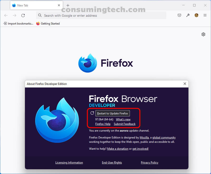Firefox 97.0b4