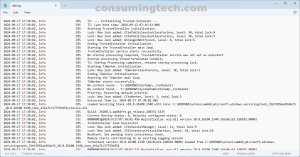 Windows 11: CBS log file after scannnow results 