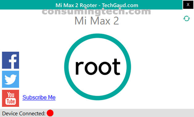 Mi Max 2 Rooter interface