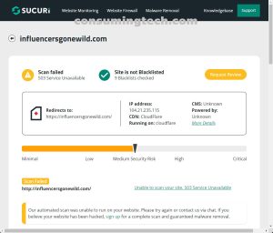 InfluencersGoneWild Sucuri results