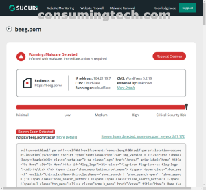 beeg.porn Sucuri results