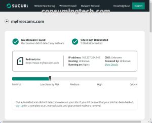 myfreecams.com Sucuri results