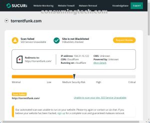 TorrentFunk Sucuri results