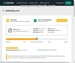AlohaTube.com Sucuri results