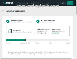 CamwhoresBay.com Sucuri results