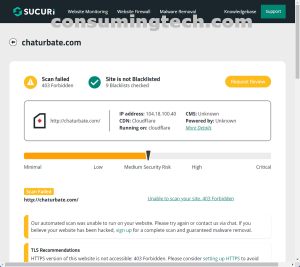 chaturbate.com Sucuri results