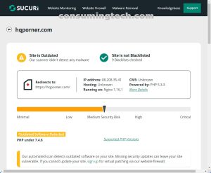 HQPorner Sucuri results