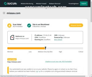 MissAV Sucuri results